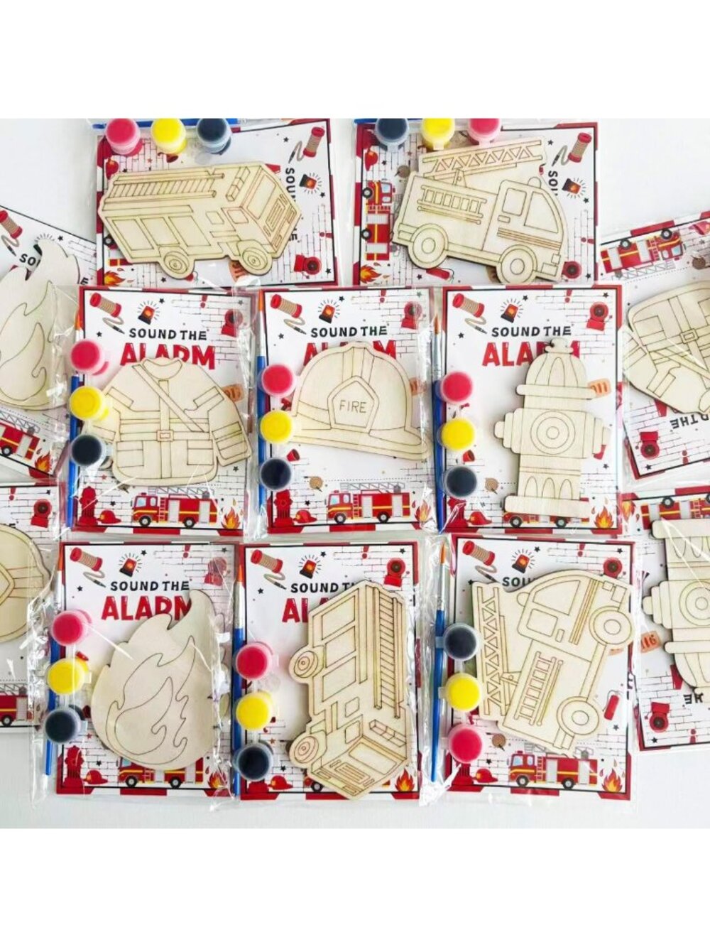 12PCS DIY Fire Truck Painting Kits - Fun Party Favors & Goodie Bag Stuffers
